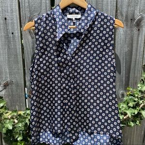 FRAME Silk Foulard Sleeveless Blouse Size Small